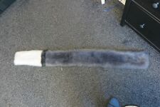 BEAUTIFUL LONG FAUX FUR STOLE - GREY & WHITE - DEEP FUR - LOOK