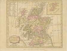 MAP SCOTLAND 1820 superb 200