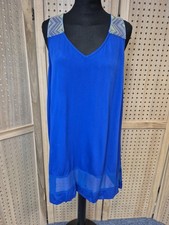 Trend by Miss Captain Strap Detail Tunic Electric Blue Size 12
