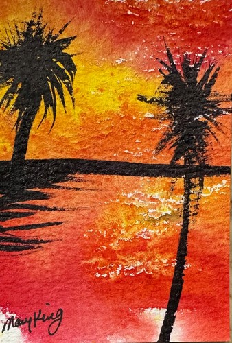 Watercolor original aceo - original,