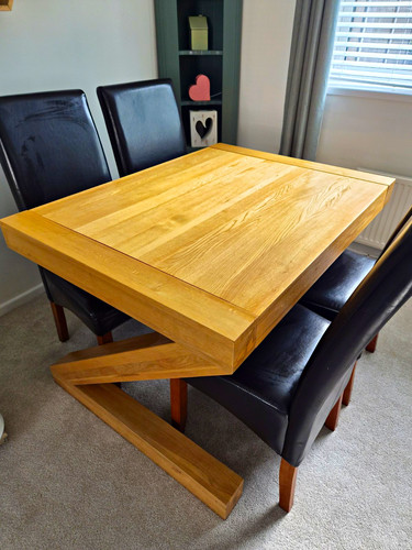 Solid oak dining table and - solid,
