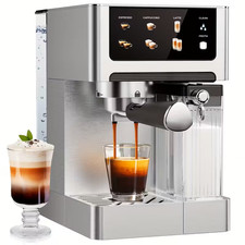 3-In-1 Stainless Steel Espresso Machines & 20 Bar Coffee Maker With Milk Frother