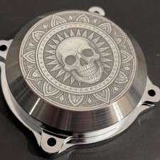 Custom Engraved chrome skull