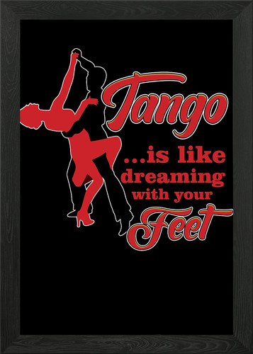 Tango music dancer framed - music,