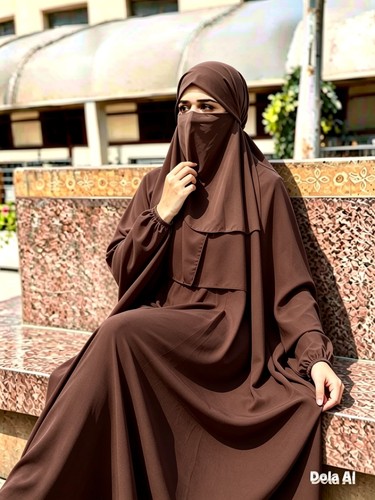 Brown khimar hijab namaz - brown,