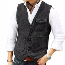 Mens Tweed Waistcoat Vintage