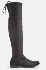 Just Fab Womens Phoebe Flat Knee High Boots Size 8/41 BNWT RRP £74.95 Black