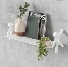 Umbra Buddy Floating Shelf Home Decor Rack Storage Display- White