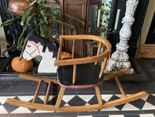 Wooden Rocking Horse Vintage Child's Toy Sturdy Construction Classic Design