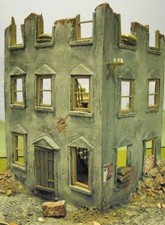 FoG Models 1/35 Scale Ruined Corner House Model Military model kit diorama