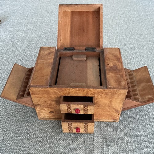 Wooden cigarette box 1930s - box,