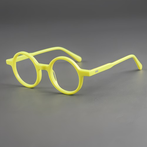 Retro fashion round yellow - round,