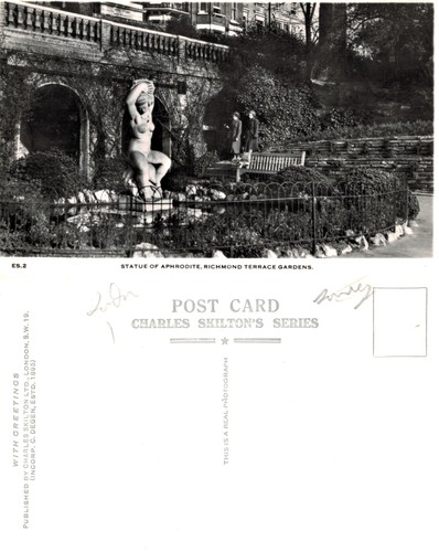 Vintage postcard statue - postcard,