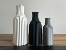 3D Printed Vase Tall Ribbed