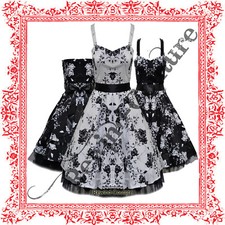 WHITE FLORAL ROCKABILLY VTG