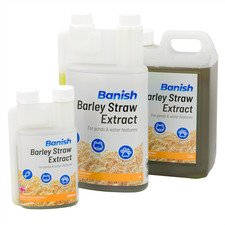 BANISH BARLEY STRAW EXTRACT POND WATER TREATMENT GREEN ALGAE BLANKETWEED REMOVER