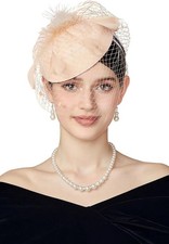 Fascinator Hat Veil Feather