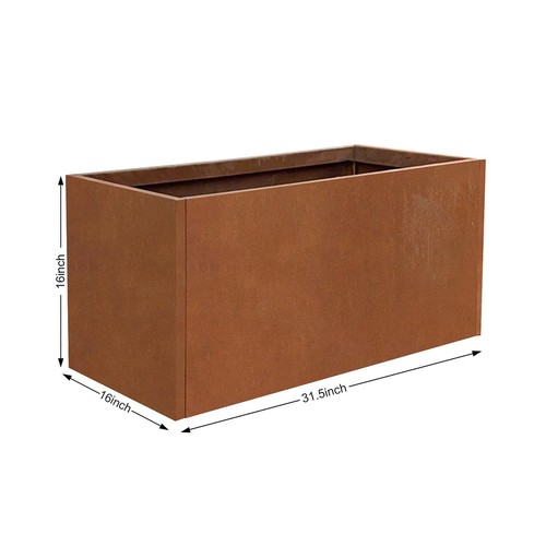 Large corten steel - large, planter
