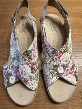 Hotter ~ Comfort Concept Jasmine Floral Strappy Sandals Excellent Size UK 6.5