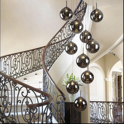 Glass ball globe pendant lamp - ball,