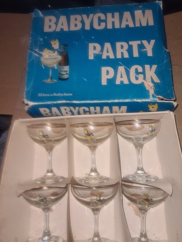Babycham glass party pack - babycham,