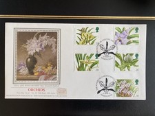 1993 orchids silk - silk, fdc