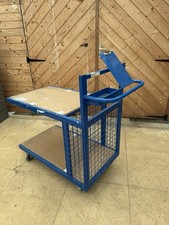 Heavy Duty Warehouse Picking Trolley – 2 Tier with Clipboard & Handle 
