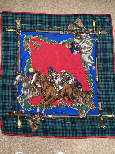 Italian silk scarf equestrian - silk,