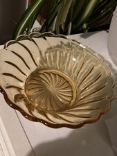 Set of 6 MCM amber glass