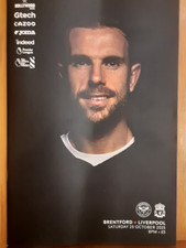 Brentford v liverpool programme premier league oct 2025 brand new 