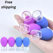 ANTI-CELLULITE FACIAL MASSAGE CUPPING CAN BODY FACE VACUUM GLASS SILICONE CUP
