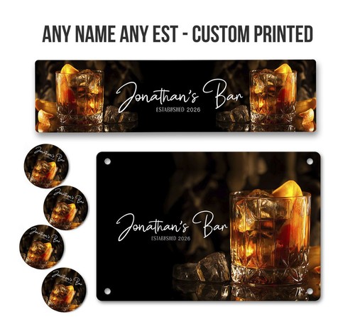 Personalised bar runner - bar, sign