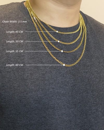 Gold tone necklace curb link - curb,
