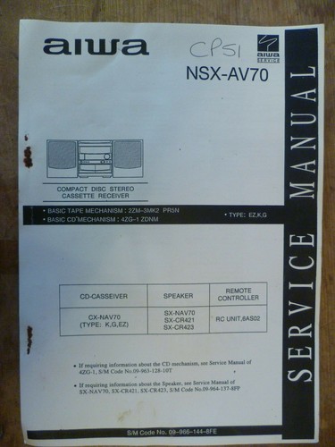 Aiwa nsx av70 - aiwa, nsx-av70