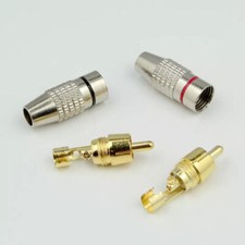 8 pcs RCA Phono Male Plug Non Solder Solderless Connector Adapter Terminal MU