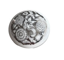 Vintage Wedgwood China Box, Susie Cooper Design "Silver Lustre".  Chip On Rim