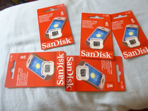Joblot five sandisk - sandisk, 8gb