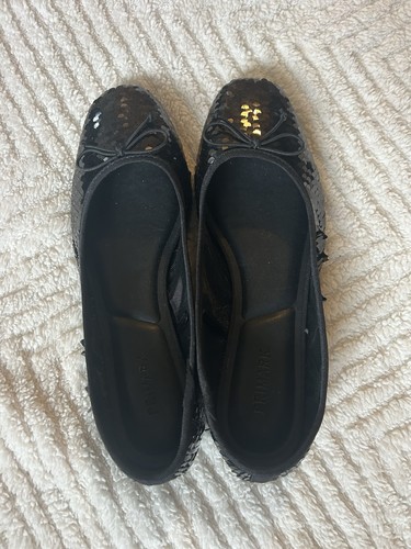 Black sparkly dolly shoes - dolly, size