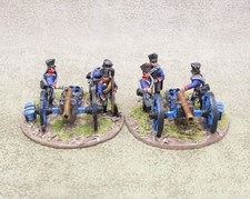 28mm Napoleonic metal PRUSSIAN ARTILLERY 2 Guns Well Painted Warlord 33703
