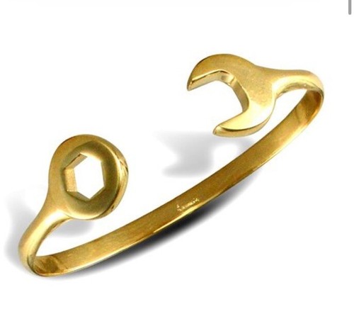 Spanner bangle solid 9ct - bangle,
