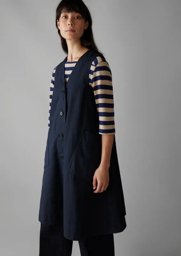 Toast line pinafore dress - toast,