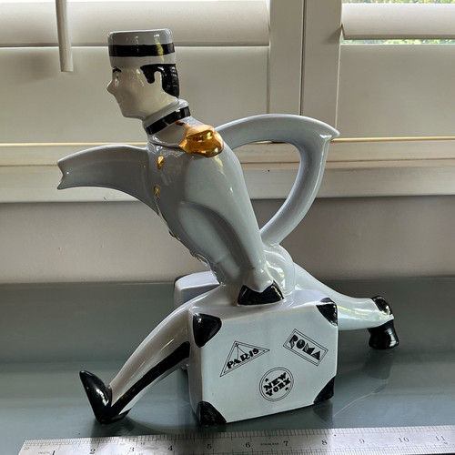 Novelty ceramic waiter figure - ceramic,