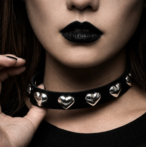 Black goth gothic punk heart - goth,