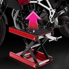 500KG Motorbike Motorcycle Table Bench Workshop Scissor Lift Jack Stand Paddock~
