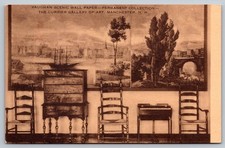 Vintage Vaughan Scenic Wall Paper Postcard Currier Gallery Manchester NH