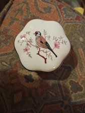 Royal Worcester Palissy Trinket Box. Small chip inside rim of lid.