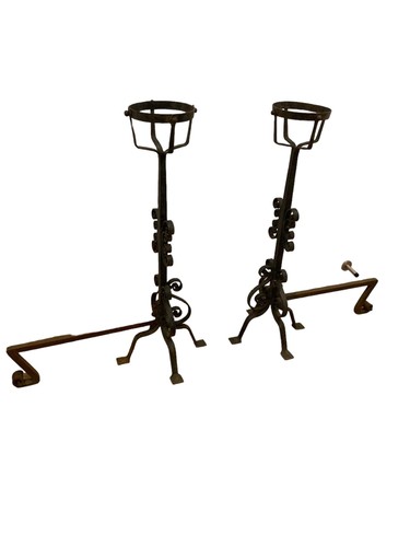 Pair large french wrought - of,