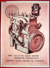 WW2 COVENTRY CLIMAX 'ASM Godiva' Engines Advert : Original Small 1945 Print AD