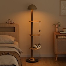 Wooden Floor Lamp Cat Tree