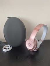 Beats Solo3 Wireless Bluetooth Headphones Rose Gold Pink Gym/Running - Mint Cond
